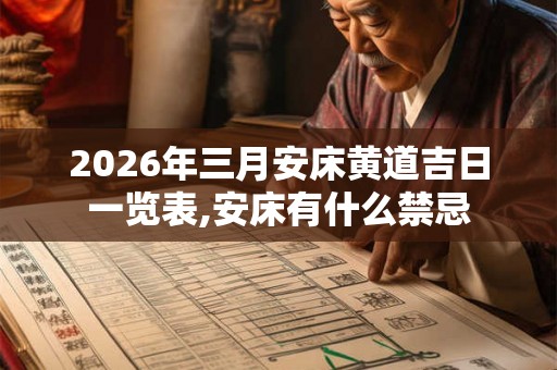 2026年三月安床黄道吉日一览表,安床有什么禁忌