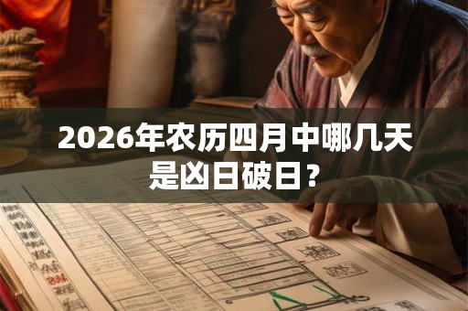 2026年农历四月中哪几天是凶日破日? 2026年农历四月中哪几天是凶日破日?