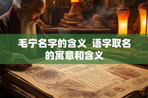 毛宁名字的含义  语字取名的寓意和含义