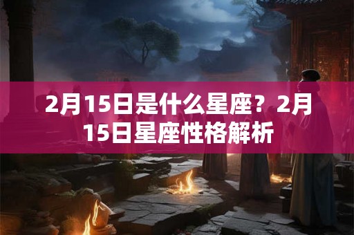 2月15日是什么星座？2月15日星座性格解析