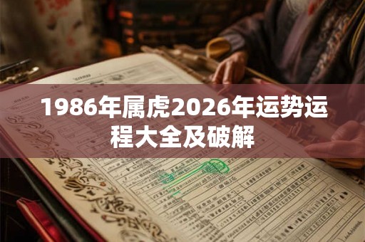 1986年属虎2026年运势运程大全及破解