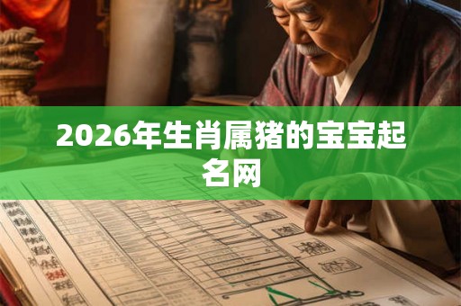 2026年生肖属猪的宝宝起名网 2026年生肖属猪的宝宝起名网