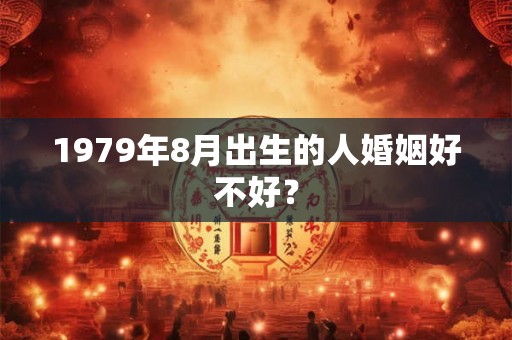 1979年8月出生的人婚姻好不好？