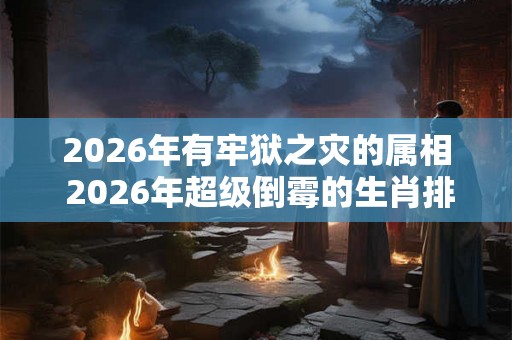 2026年有牢狱之灾的属相 2026年超级倒霉的生肖排行