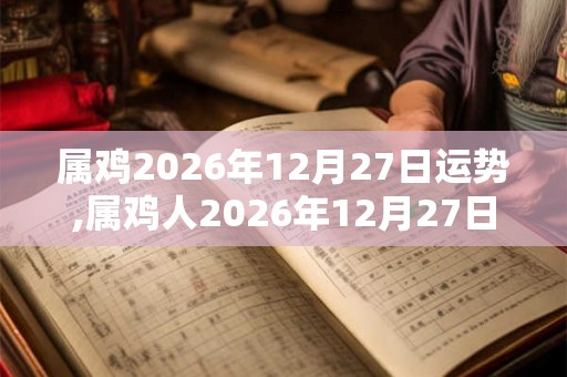 属鸡2026年12月27日运势,属鸡人2026年12月27日财运,生肖鸡2026年12月27日运势