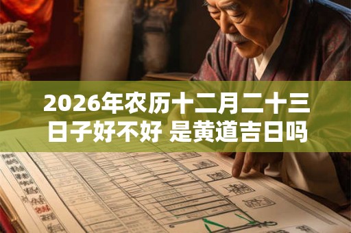 2026年农历十二月二十三日子好不好 是黄道吉日吗 2026年农历十二月二十三日子好不好 是黄道吉日吗