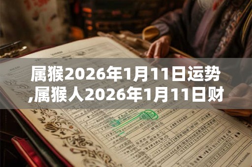 属猴2026年1月11日运势,属猴人2026年1月11日财运,生肖猴2026年1月11日运势