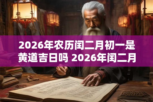 2026年农历闰二月初一是黄道吉日吗 2026年闰二月初一黄道吉日