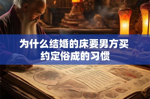 为什么结婚的床要男方买 约定俗成的习惯