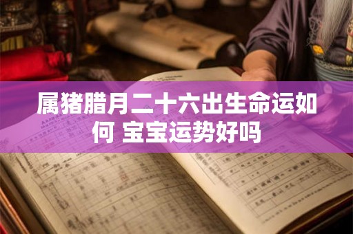 属猪腊月二十六出生命运如何 宝宝运势好吗