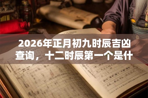 2026年正月初九时辰吉凶查询，十二时辰第一个是什么时辰？