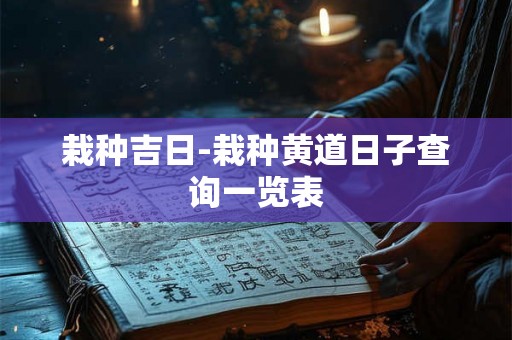 栽种吉日-栽种黄道日子查询一览表
