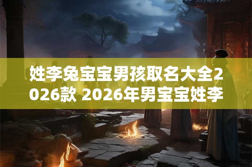 姓李兔宝宝男孩取名大全2026款 2026年男宝宝姓李取名推荐