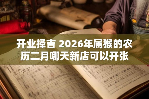 开业择吉 2026年属猴的农历二月哪天新店可以开张 开业择吉 2026年属猴的农历二月哪天新店可以开张