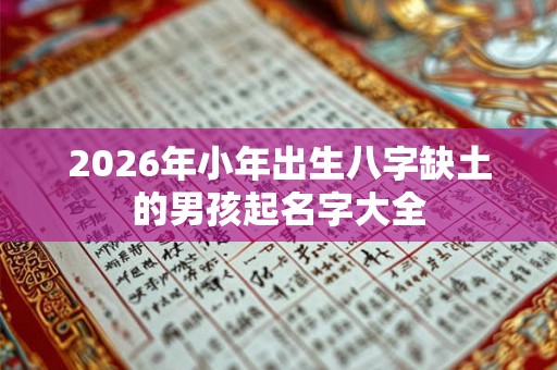 2026年小年出生八字缺土的男孩起名字大全