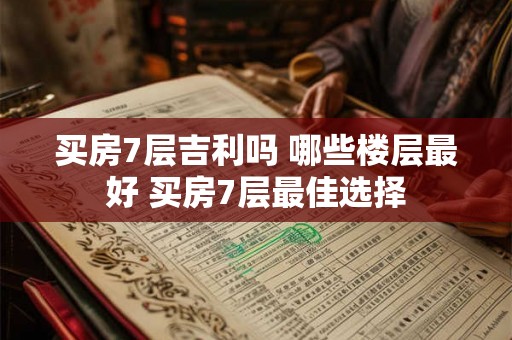 买房7层吉利吗 哪些楼层最好 买房7层最佳选择
