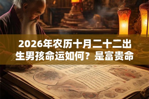 2026年农历十月二十二出生男孩命运如何？是富贵命吗？