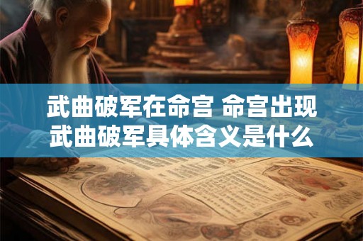 武曲破军在命宫 命宫出现武曲破军具体含义是什么
