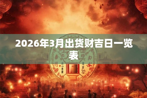 2026年3月出货财吉日一览表