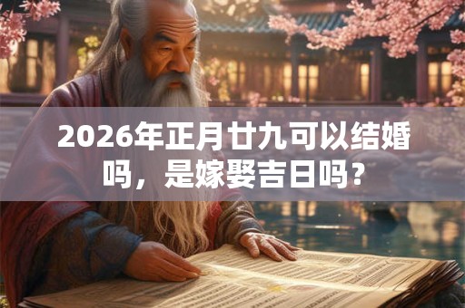 2026年正月廿九可以结婚吗，是嫁娶吉日吗？