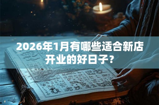 2026年1月有哪些适合新店开业的好日子？