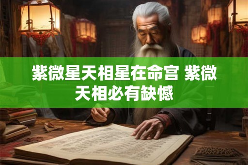 紫微星天相星在命宫 紫微天相必有缺憾