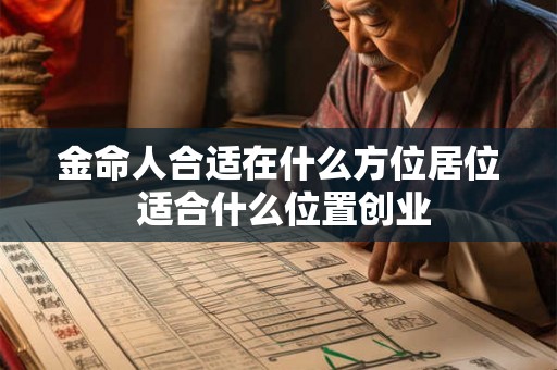 金命人合适在什么方位居位 适合什么位置创业 金命人合适在什么方位居位 适合什么位置创业