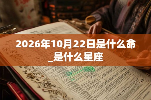2026年10月22日是什么命_是什么星座