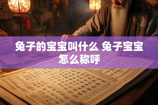 兔子的宝宝叫什么 兔子宝宝怎么称呼