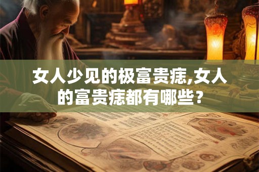 女人少见的极富贵痣,女人的富贵痣都有哪些？