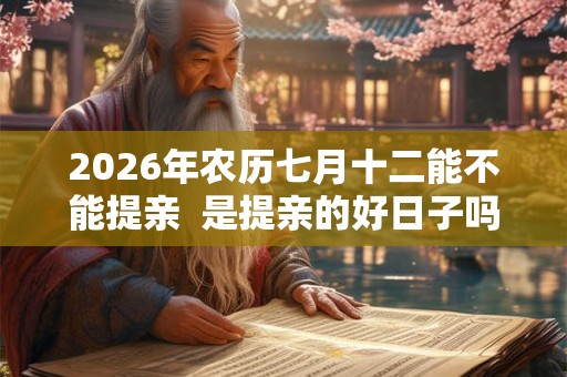 2026年农历七月十二能不能提亲 是提亲的好日子吗 2026年农历七月十二能不能提亲 是提亲的好日子吗