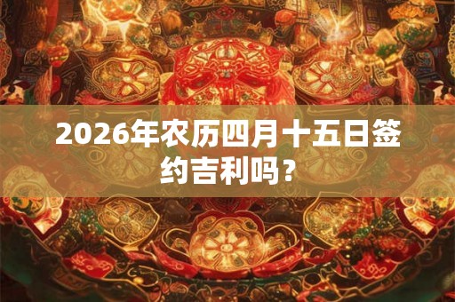 2026年农历四月十五日签约吉利吗？