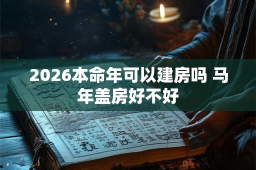 2026本命年可以建房吗 马年盖房好不好