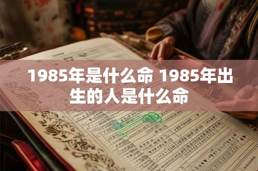 1985年是什么命 1985年出生的人是什么命