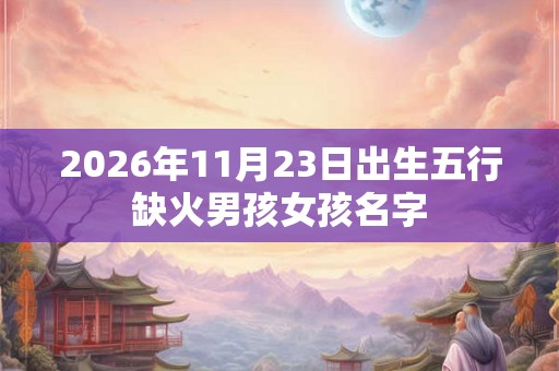 2026年11月23日出生五行缺火男孩女孩名字 2026年11月23日出生五行缺火男孩女孩名字