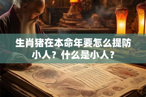 生肖猪在本命年要怎么提防小人?什么是小人? 生肖猪在本命年要怎么提防小人?什么是小人?