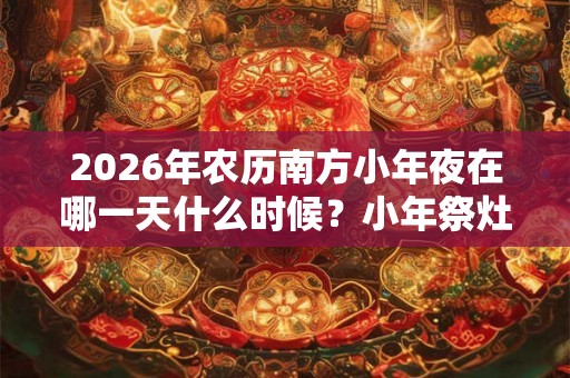 2026年农历南方小年夜在哪一天什么时候?小年祭灶讲究什么? 2026年农历南方小年夜在哪一天什么时候?小年祭灶讲究什么?
