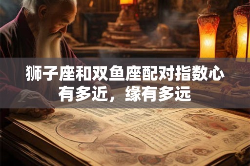 狮子座和双鱼座配对指数心有多近，缘有多远