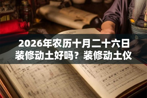 2026年农历十月二十六日装修动土好吗？装修动土仪式要用什么祭品？