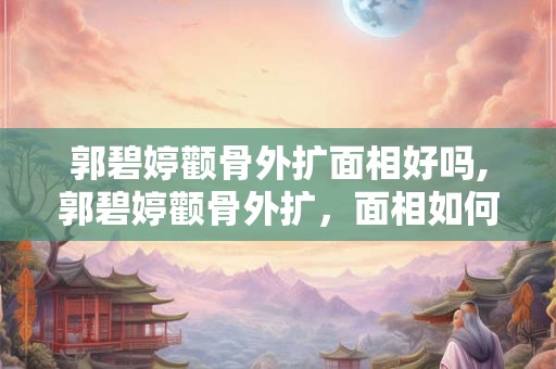 郭碧婷颧骨外扩面相好吗,郭碧婷颧骨外扩，面相如何？