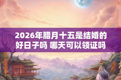 2026年腊月十五是结婚的好日子吗 哪天可以领证吗