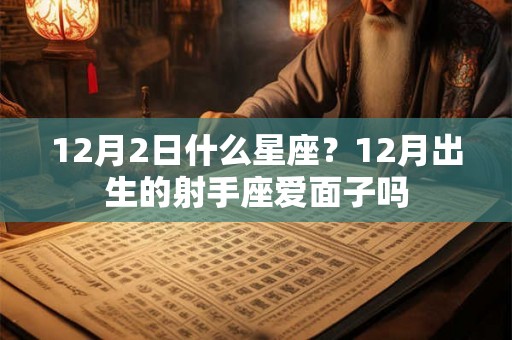 12月2日什么星座？12月出生的射手座爱面子吗