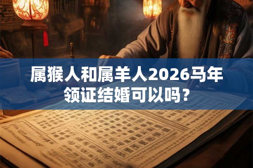 属猴人和属羊人2026马年领证结婚可以吗? 属猴人和属羊人2026马年领证结婚可以吗?