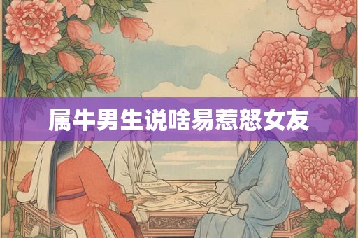 属牛男生说啥易惹怒女友