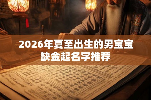 2026年夏至出生的男宝宝缺金起名字推荐 2026年夏至出生的男宝宝缺金起名字推荐