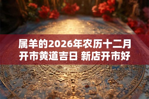 属羊的2026年农历十二月开市黄道吉日 新店开市好日子