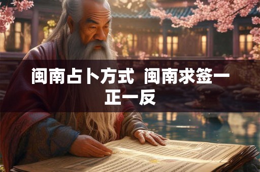 闽南占卜方式  闽南求签一正一反