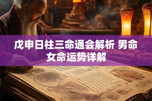 戊申日柱三命通会解析 男命女命运势详解