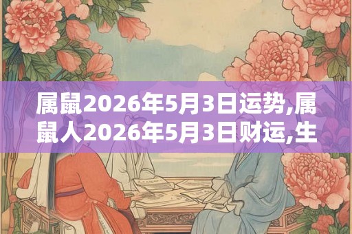 属鼠2026年5月3日运势,属鼠人2026年5月3日财运,生肖鼠2026年5月3日运势