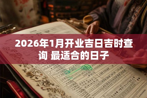 2026年1月开业吉日吉时查询 最适合的日子